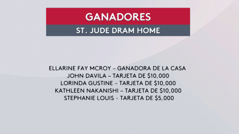 ¡Felicidades a los ganadores de St. Jude 2024!